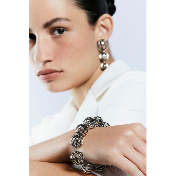 Pulseira Maxi Orbe Prata Boho